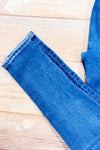 Jeans court bleu délavé jambe étroite (xxs)-American Eagle-La Penderie du Paradis 🕊