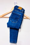 Jeans court bleu délavé jambe étroite (xxs)-American Eagle-La Penderie du Paradis 🕊