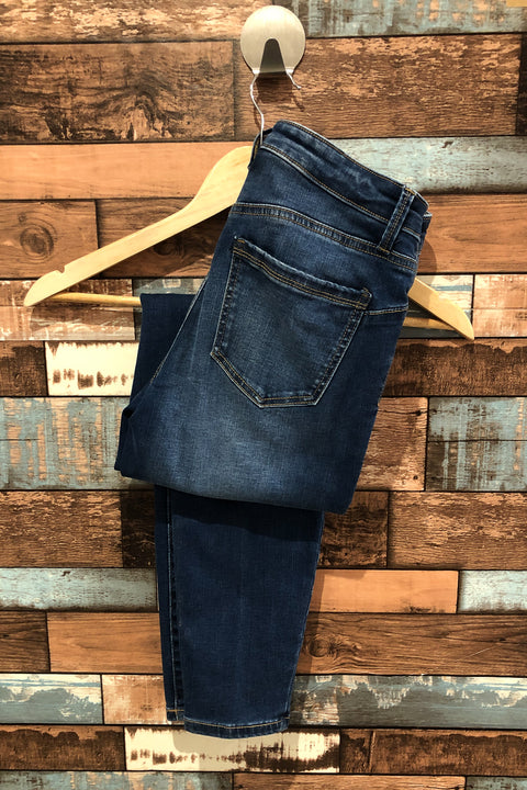 Jeans bleu délavé jambe étroite (s) seconde main Reitmans   