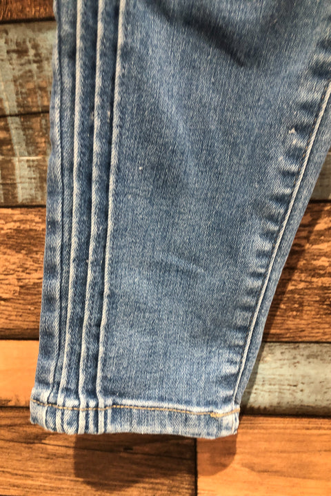 Jeans bleu pâle taille haute texturé sur les côtés (s) seconde main Garage   