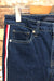 Jeans bleu foncé avec bandes rouges et blanches (s)