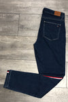 Jeans bleu foncé avec bandes rouges et blanches (s) seconde main Tommy Hilfiger 