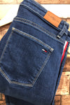 Jeans bleu foncé avec bandes rouges et blanches (s) seconde main Tommy Hilfiger 