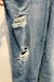 Salopette en jeans bleue effet usé (xxl) seconde main Refuge   