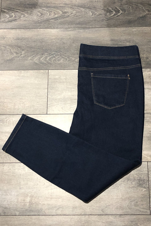Jeans bleu foncé taille élastique (xl) seconde main George   