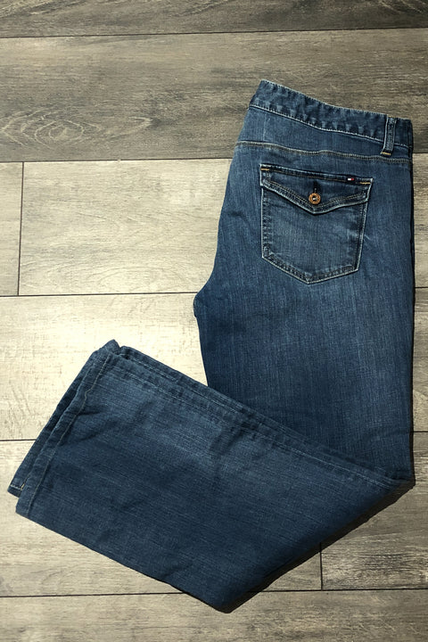 Jeans bleu délavé (l) seconde main Tommy Hilfiger   