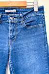 Jeans 711 bleu délavé jambe étroite (s) seconde main Levi's 