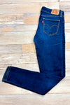 Jeans 711 bleu délavé jambe étroite (s) seconde main Levi's 