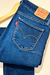 Jeans 711 bleu délavé jambe étroite (s) seconde main Levi's 