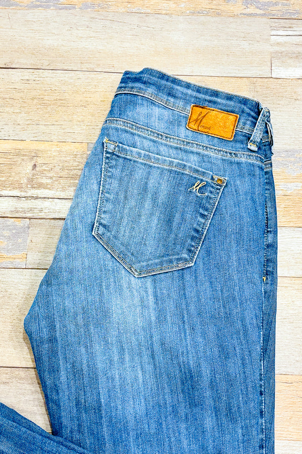 Jeans bleu délavé jambe étroite mid-rise Alexa (l) - Mavi - La Penderie du Paradis ?