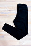 Black Skinny Jeggings Mid-Rise Elastic Waist (s)