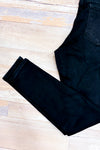 Black Skinny Jeggings Mid-Rise Elastic Waist (s)