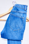 Jeans bleu pâle effet usé jambe étroite (xs)