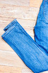 Jeans bleu pâle effet usé jambe étroite (xs)