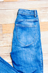 Jeans bleu pâle effet usé jambe étroite (xs)