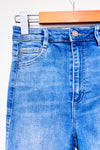 Jeans bleu pâle effet usé jambe étroite (xs)