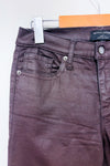 Jeans chocolat lustré coupe ultra étroite (s)