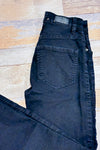 Jeans skinny noir à taille haute (xxs)