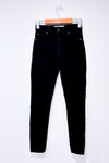 Jeans skinny noir à taille haute (xxs)