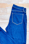 Jeans bleu foncé jambe étroite taille haute (s)