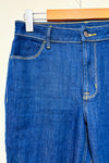 Jeans bleu foncé jambe étroite taille haute (s)