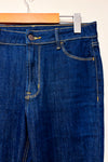 Jeans bleu foncé jambe étroite taille haute (s)