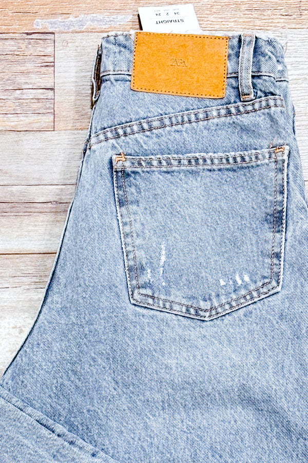 Jeans bleu pâle (xs)-Zara-La Penderie du Paradis 🕊