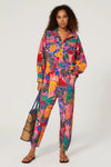 Jumpsuit Macaw rose en jeans motif tropical (s)-FARM Rio-La Penderie du Paradis 🕊