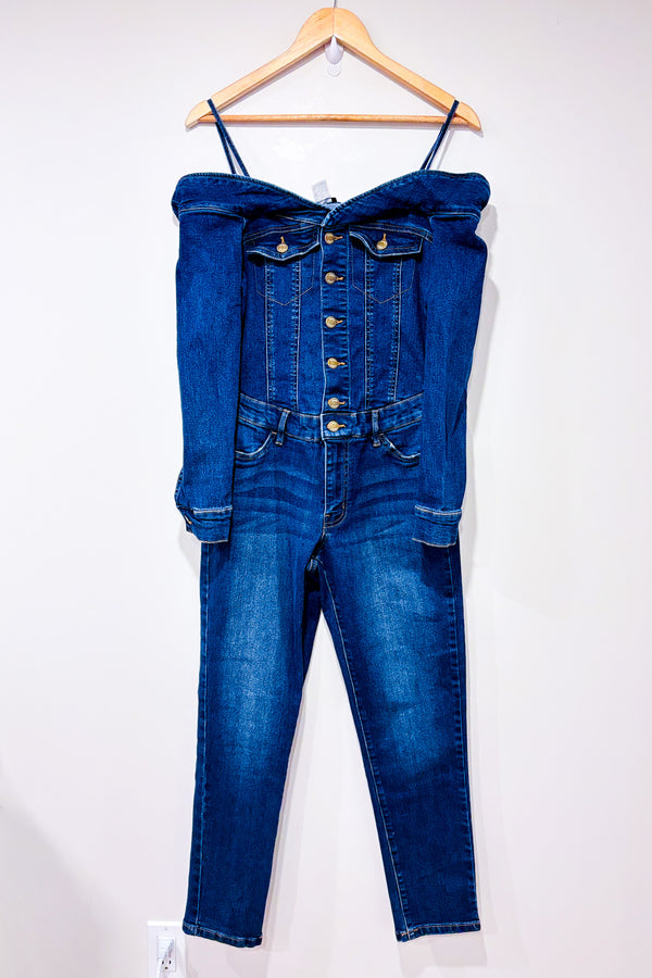 Jumpsuit en jeans épaules dénudées (s)-Venus-La Penderie du Paradis 🕊