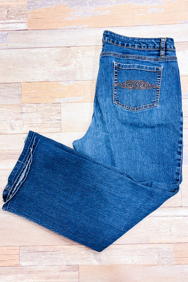 Jeans bleu jambe droite (xl)-Cleo Petite-La Penderie du Paradis 🕊