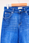 Jeans ample bleu foncé à taille hautejambe évasée (s)-H&M-La Penderie du Paradis 🕊