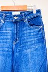 Jeans ample bleu foncé à taille hautejambe évasée (s)-H&M-La Penderie du Paradis 🕊