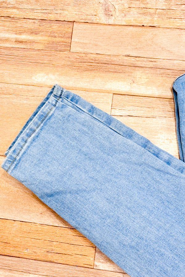 Jeans boyfriend troués bleu pâle jambe étroite (s)-Rhodanthe-La Penderie du Paradis 🕊