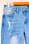 Jeans boyfriend troués bleu pâle jambe étroite (s)-Rhodanthe-La Penderie du Paradis 🕊