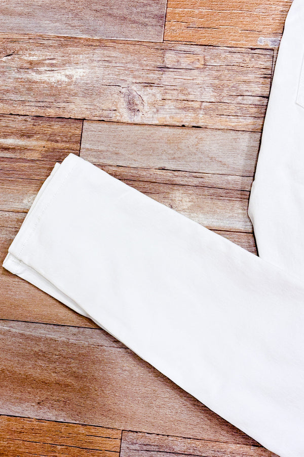 Jeans blanc jambe étroite (xs) seconde main - Lady Dutch- La Penderie du Paradis