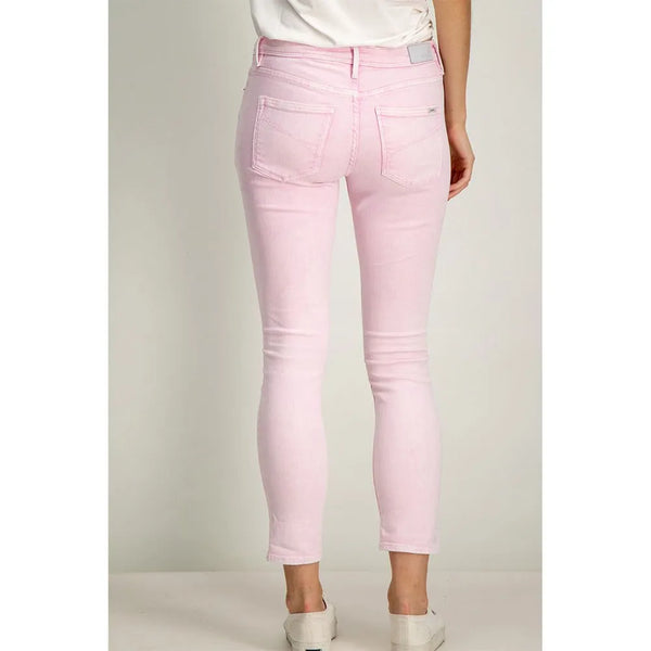 Jeans court Rachelle usé rose jambe étroite (m)* seconde main - Garcia- La Penderie du Paradis