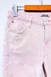 Jeans court Rachelle usé rose jambe étroite (m)* seconde main - Garcia- La Penderie du Paradis