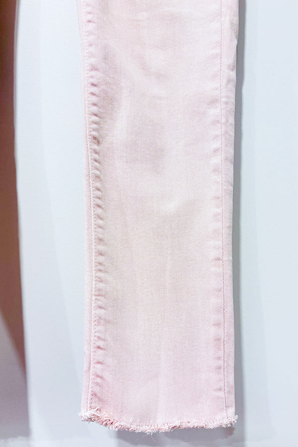 Jeans court Rachelle usé rose jambe étroite (m)* seconde main - Garcia- La Penderie du Paradis