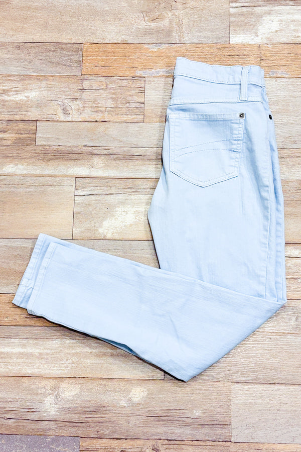 Jeans bleu pâle jambe étroite (xs) seconde main - Yoga Jeans- La Penderie du Paradis