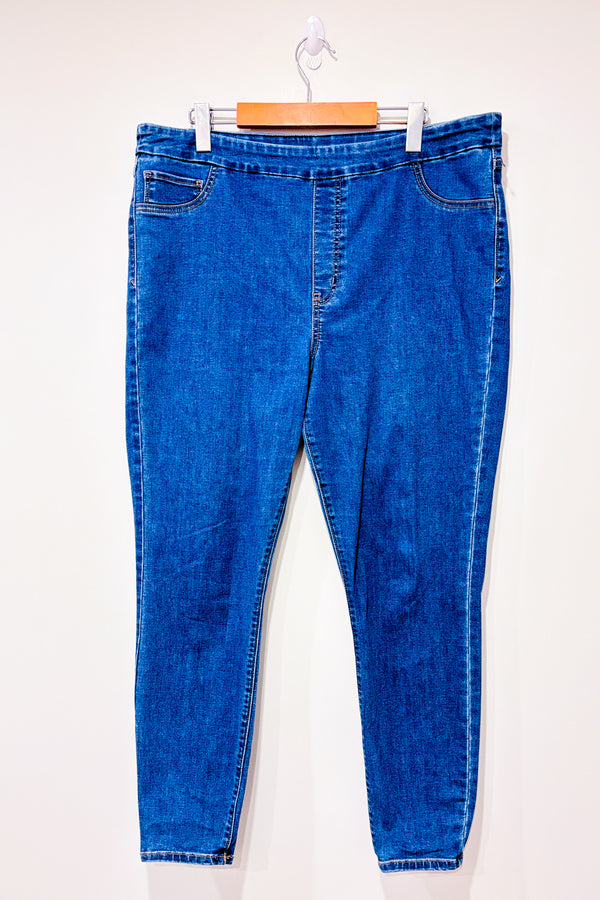 Jeans pull on extensible à jambe etroite (xl) seconde main - Reitmans- La Penderie du Paradis