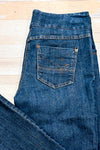Jeans pull on bleu foncé jambe droite (m) seconde main - Contrast- La Penderie du Paradis