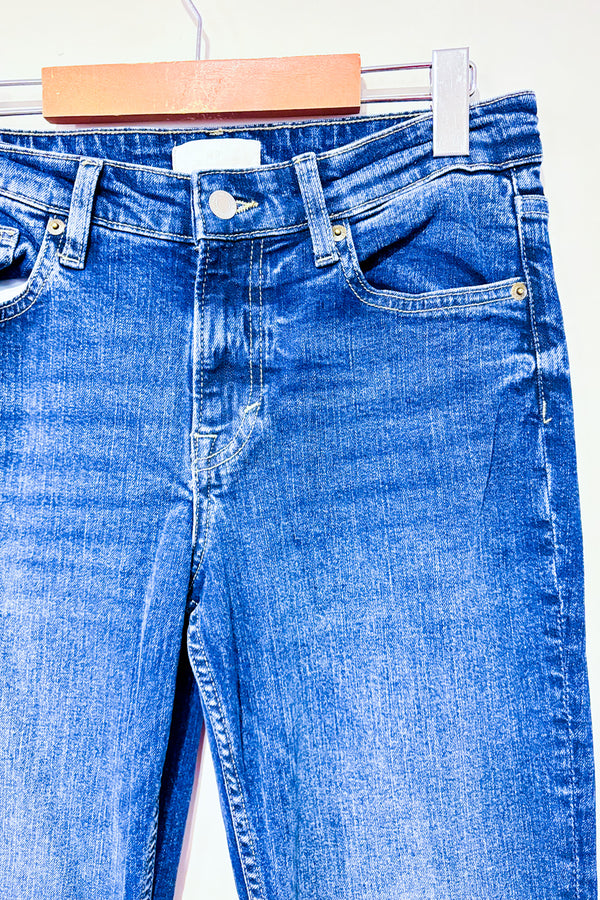 Jeans bleu foncé jambe ample seconde main - H&M- La Penderie du Paradis