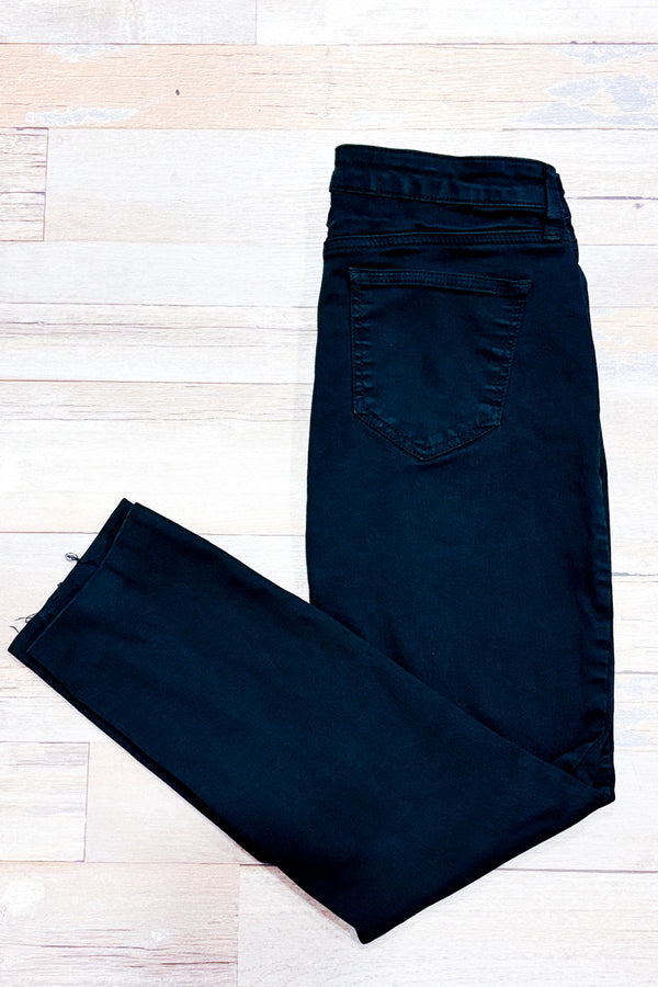 Jeans noir Hannah jambe étroite seconde main - Buffalo David Bitton- La Penderie du Paradis