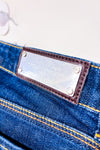 Jeans bleu foncé jambe droite seconde main - Zara- La Penderie du Paradis