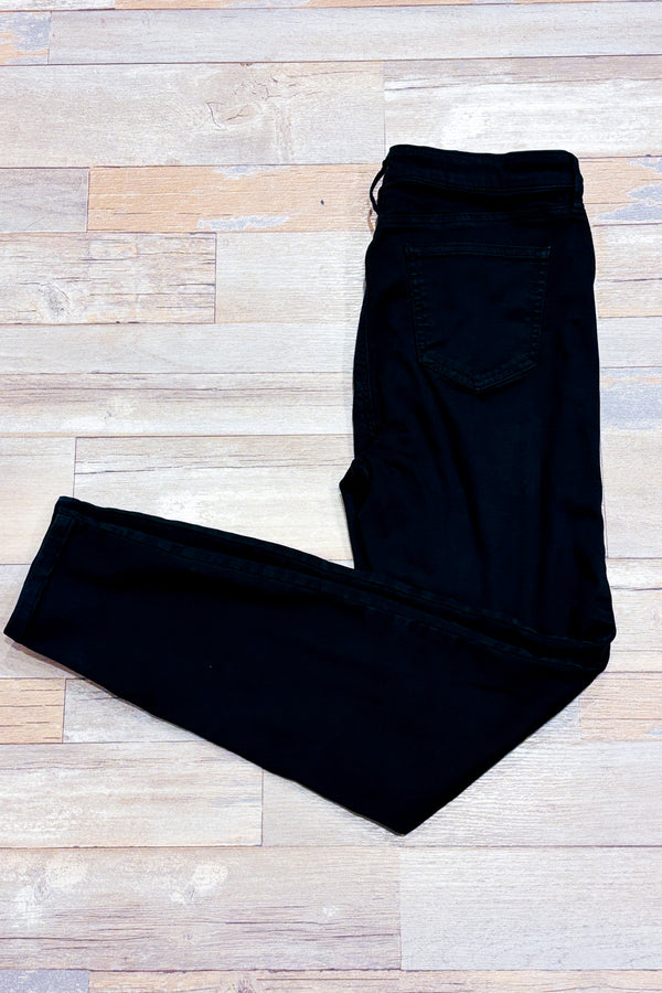 Jeans noir Havana jambe étroite seconde main - Buffalo David Bitton- La Penderie du Paradis