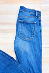 Jeans bleu délavé jambe étroite seconde main - GAP- La Penderie du Paradis