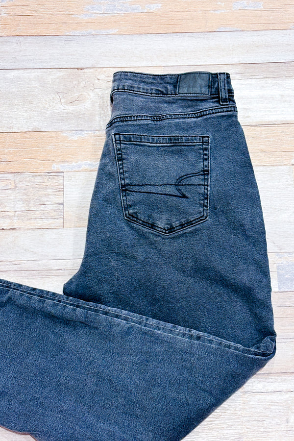 Jeans noir délavé seconde main - American Eagle- La Penderie du Paradis
