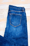 Jeans boyfriend bleu foncé effet usé * seconde main - GAP- La Penderie du Paradis