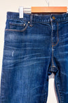 Jeans boyfriend bleu foncé effet usé * seconde main - GAP- La Penderie du Paradis