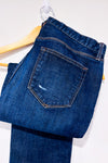 Jeans boyfriend bleu foncé effet usé * seconde main - GAP- La Penderie du Paradis